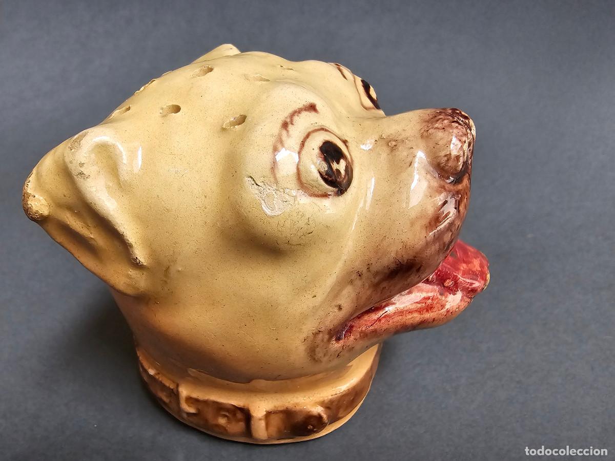Antig&uuml;edades: ANTIGUO PALILLERO CON FORMA DE CABEZA DE PERRO - Foto 9