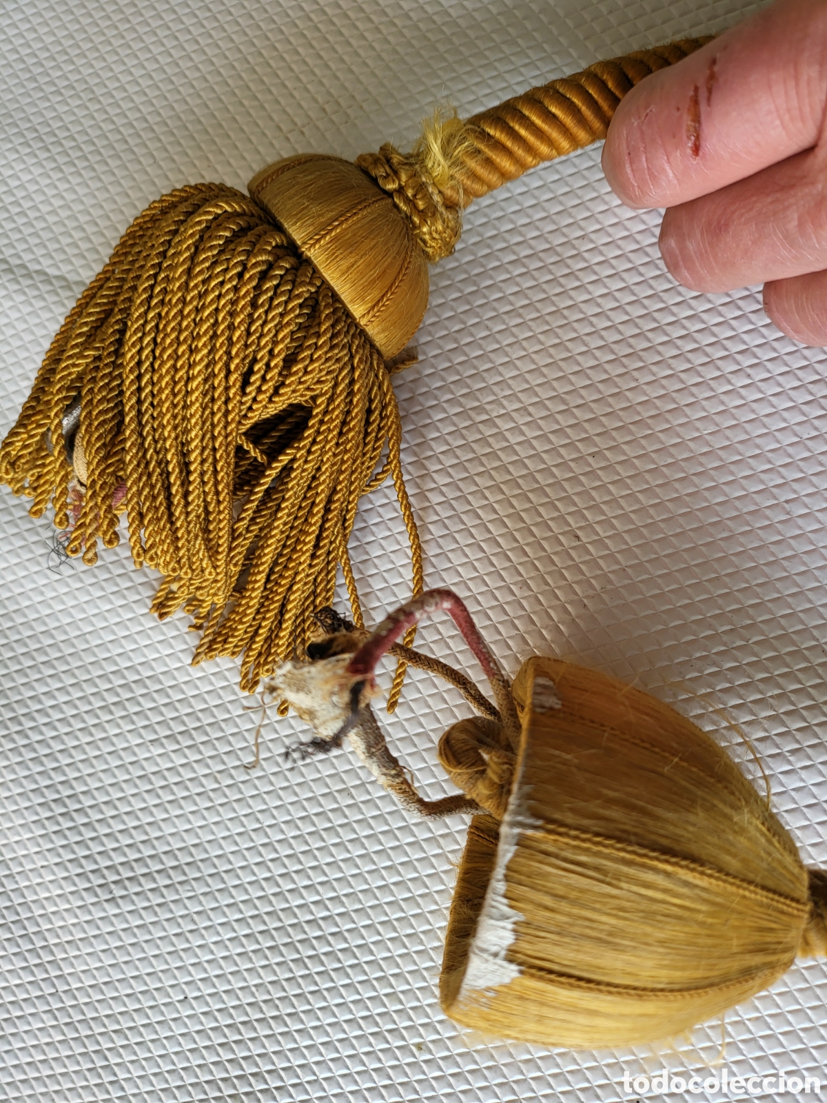 Antig&uuml;edades: Colgador lampara antiguo, extensor con cable interior, cord&oacute;n 2 - Foto 10