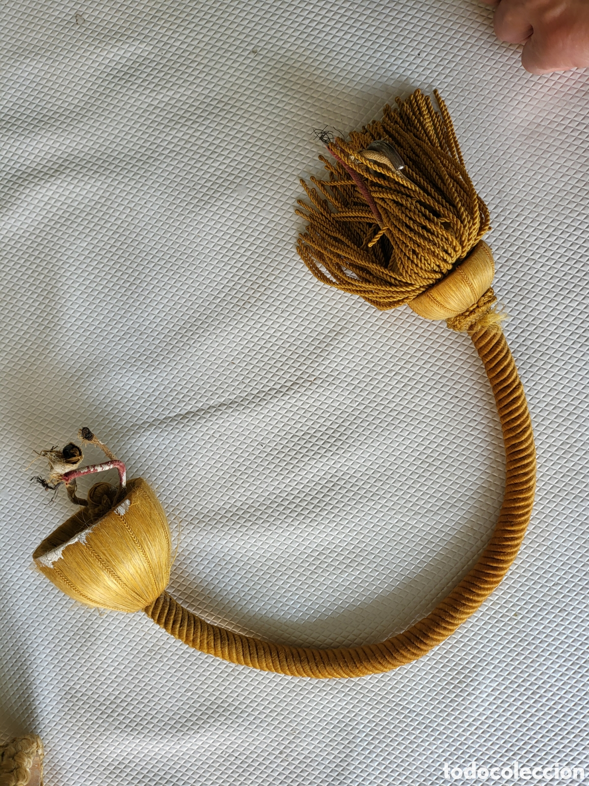Antig&uuml;edades: Colgador lampara antiguo, extensor con cable interior, cord&oacute;n 2 - Foto 5