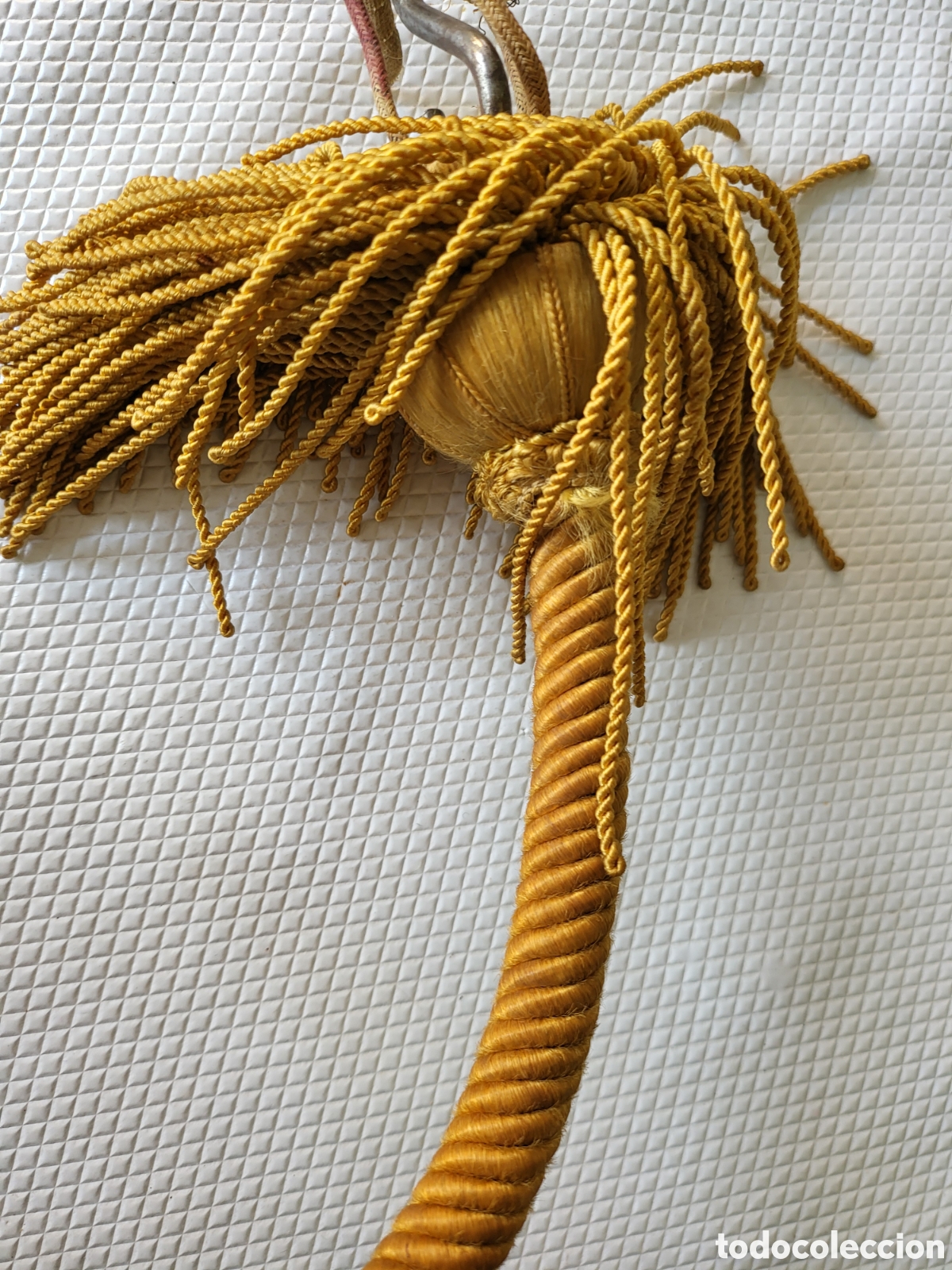 Antig&uuml;edades: Colgador lampara antiguo, extensor con cable interior, cord&oacute;n 2 - Foto 6