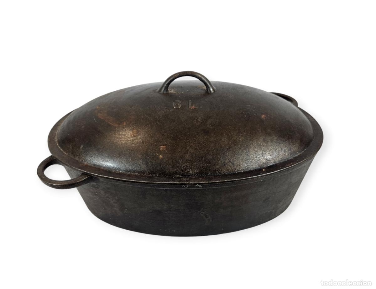 antigua olla de hierro fundido. - Compra venta en todocoleccion