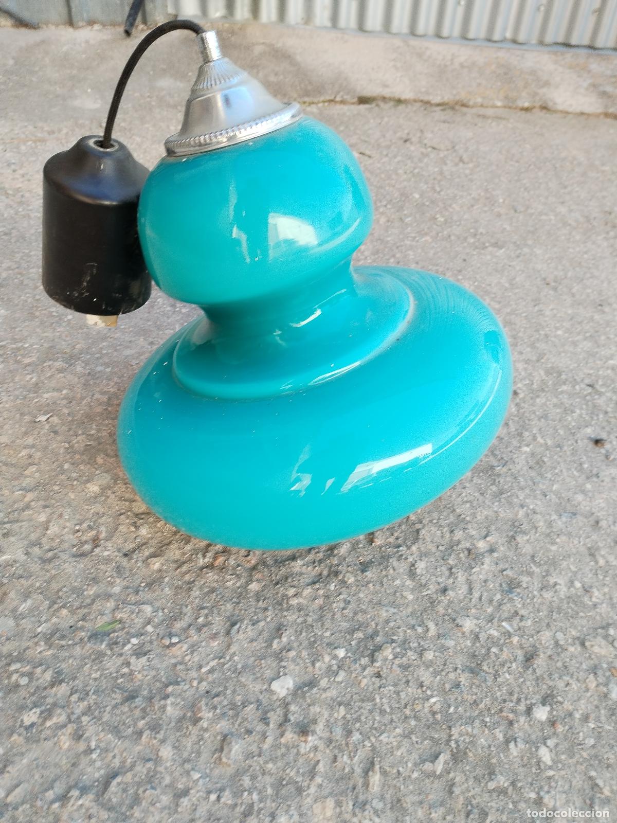 Antig&uuml;edades: lampara azul de techo - Foto 4