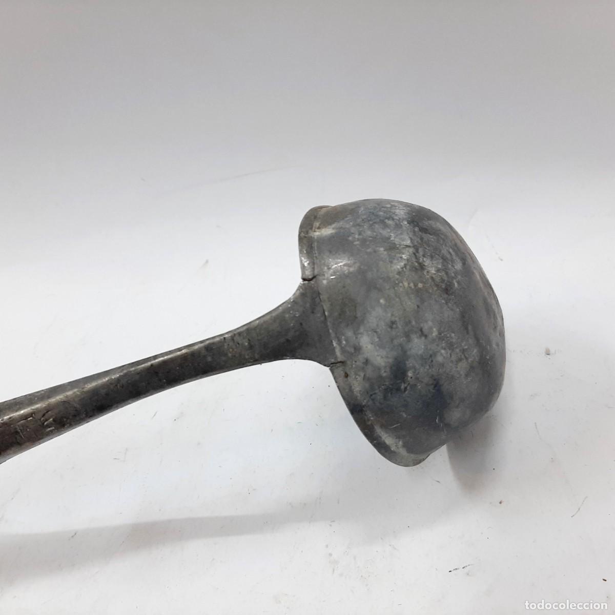 Antig&uuml;edades: Cuchar&oacute;n de peltre antiguo(7.5) - Foto 8