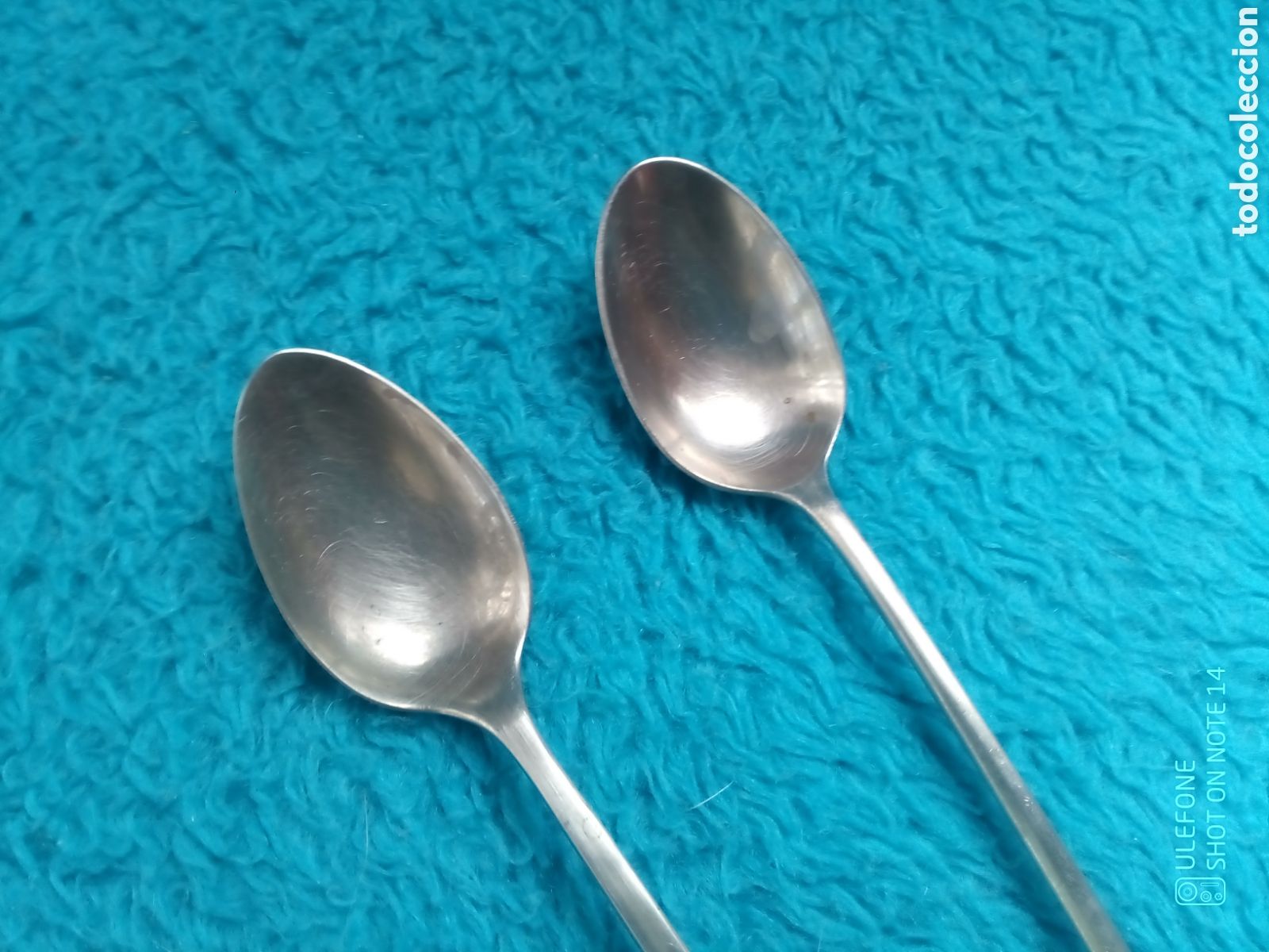 Antig&uuml;edades: DOS CUCHARAS ALPACA - CUCHARILLAS - Foto 2