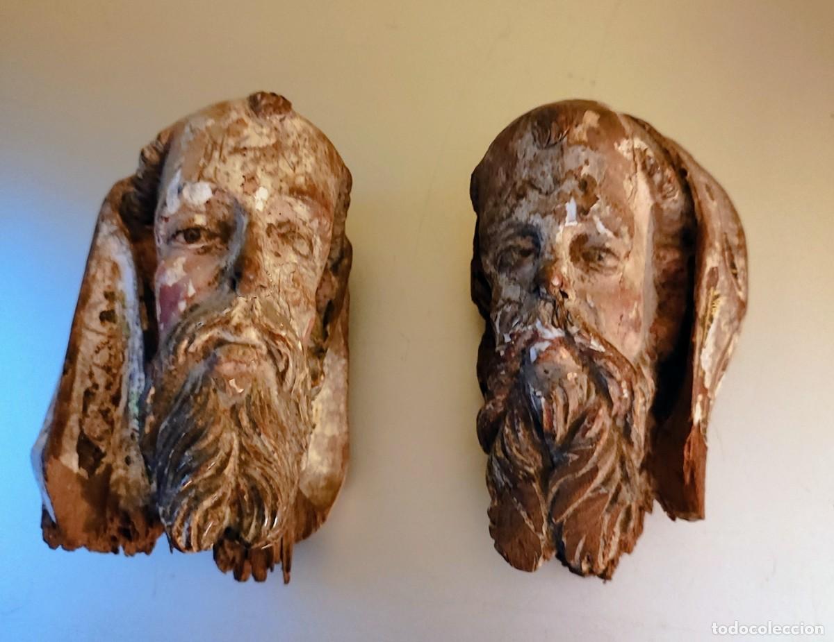 Antig&uuml;edades: Cabezas antiguas de santos - Foto 1