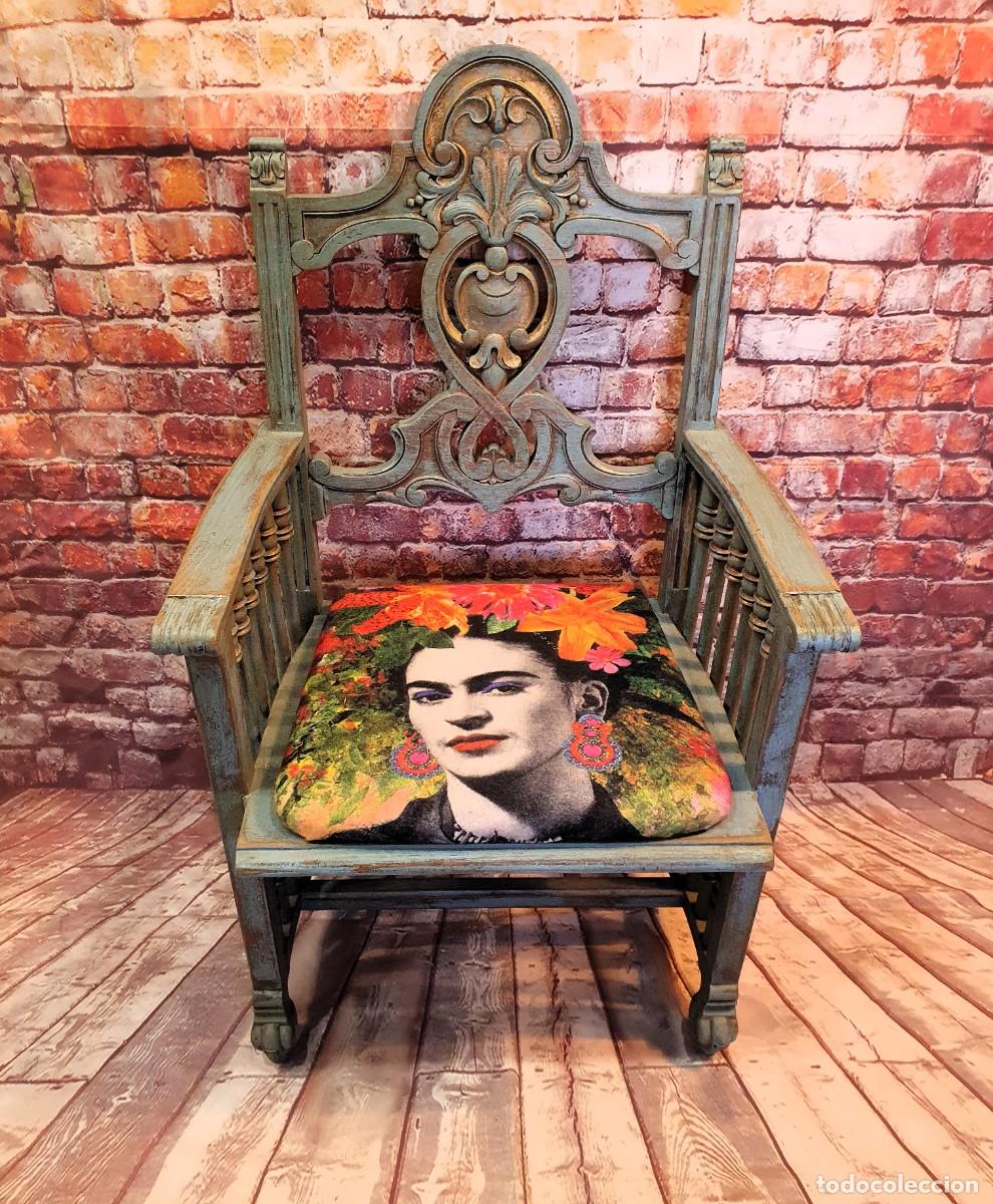 Antig&uuml;edades: Sill&oacute;n antiguo decorado a mano - Foto 3