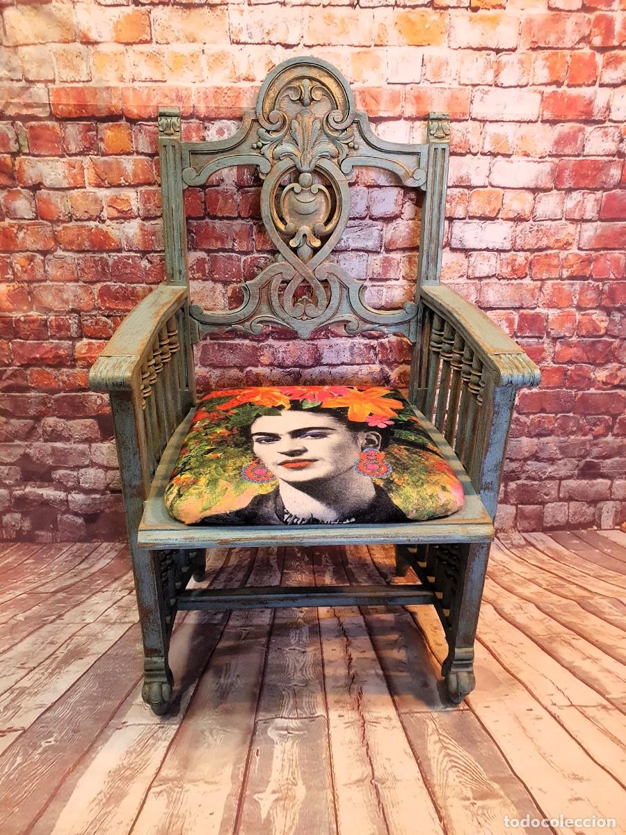 Antig&uuml;edades: Sill&oacute;n antiguo decorado a mano - Foto 6