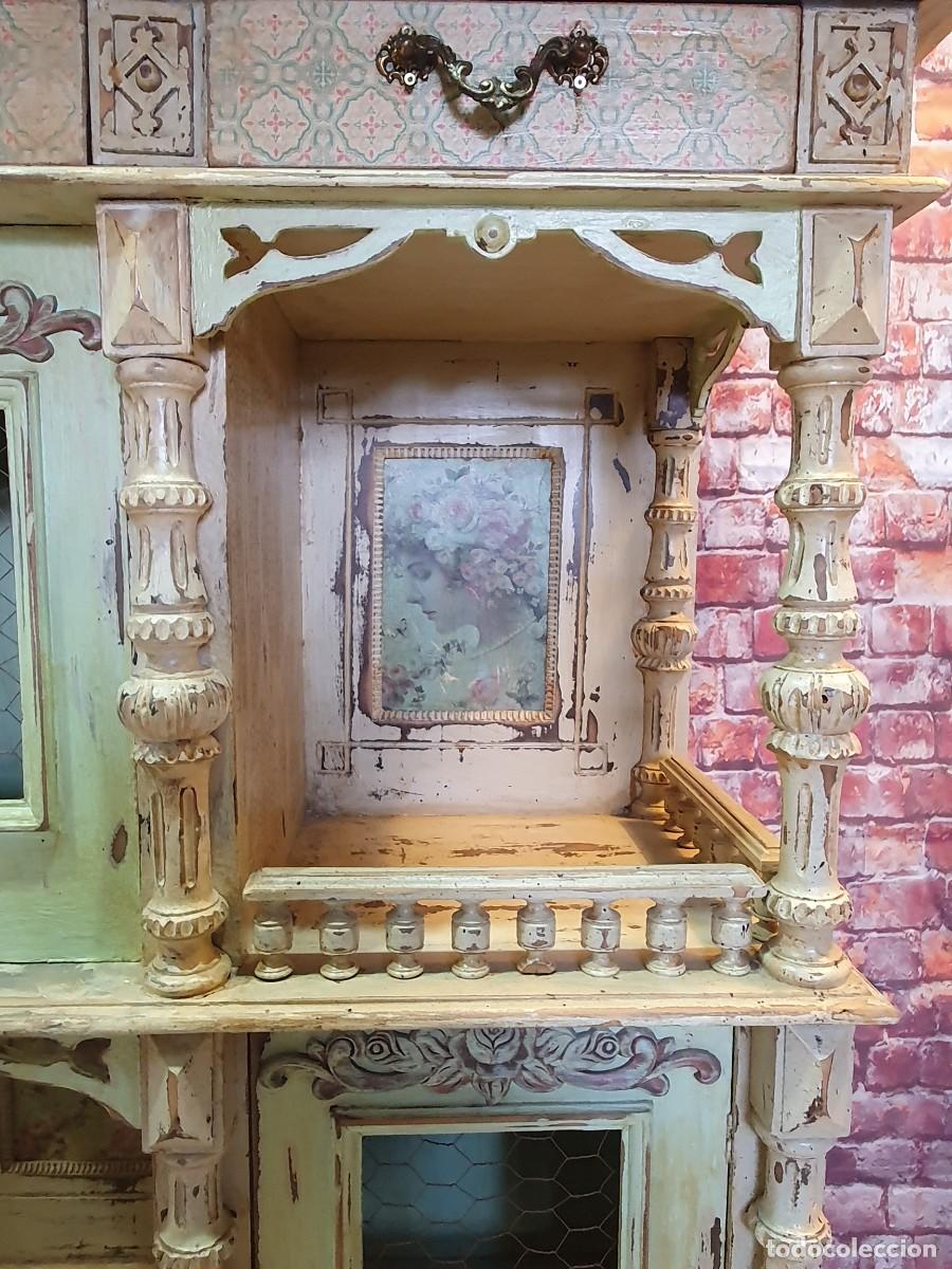 Antig&uuml;edades: Antigua alacena decorada a mano - Foto 7