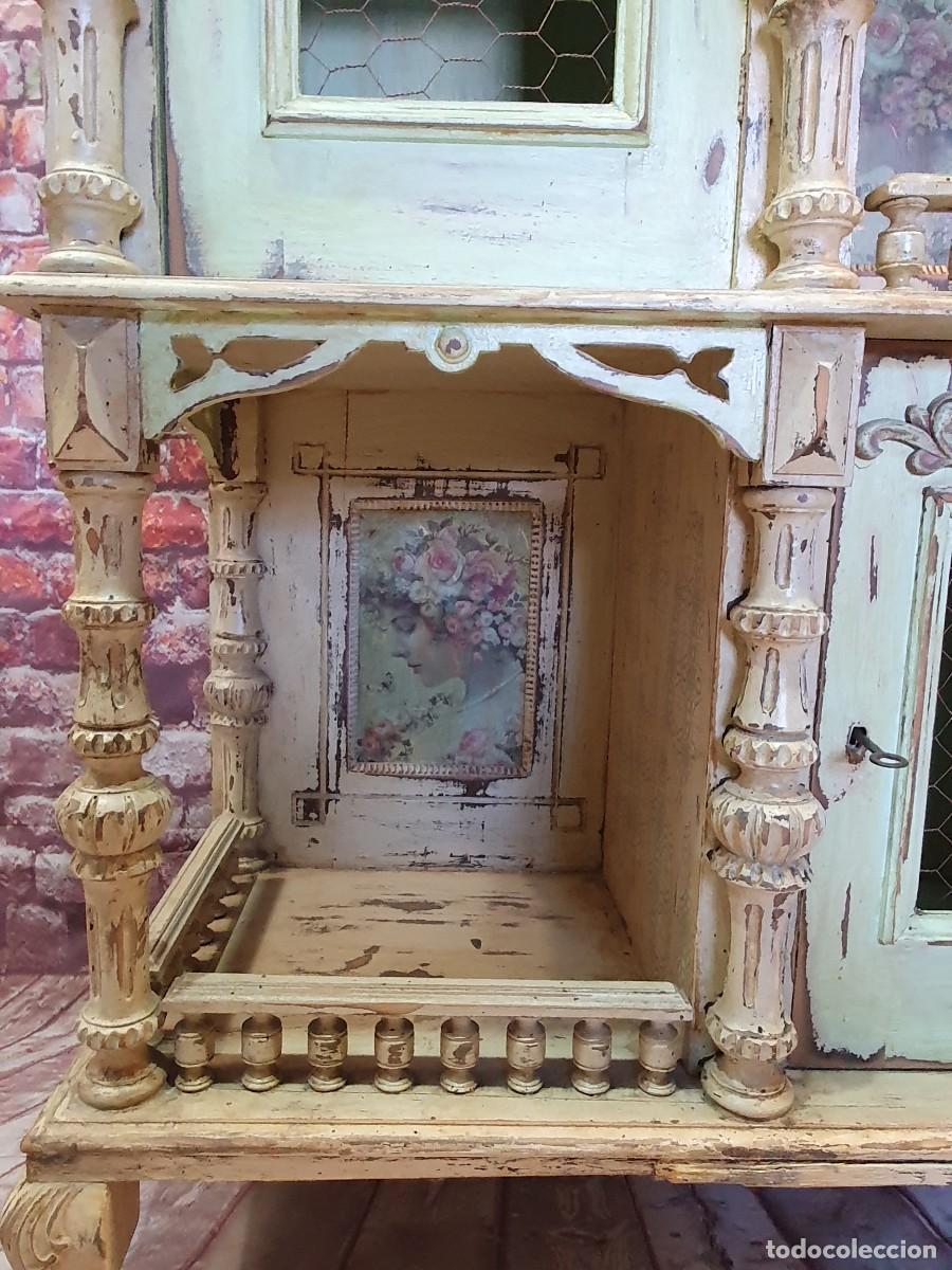 Antig&uuml;edades: Antigua alacena decorada a mano - Foto 8