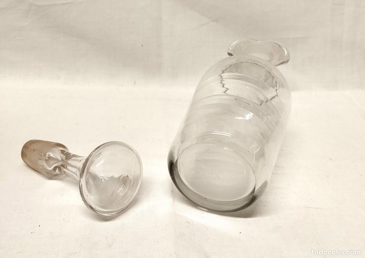 Antig&uuml;edades: BOTELLA DE CRISTAL CON TAP&Oacute;N - Foto 4