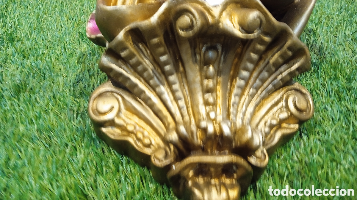 Antig&uuml;edades: TALLA DE MADERA DE LA VIRGEN. DORADA.POLICROMADA. - Foto 9