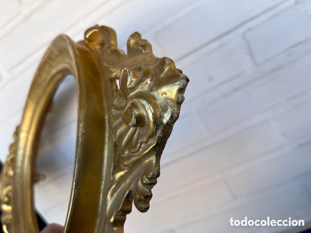 Antig&uuml;edades: ANTIGUO MARCO OVALADO DE MADERA / CORNUCOPIA - Foto 9