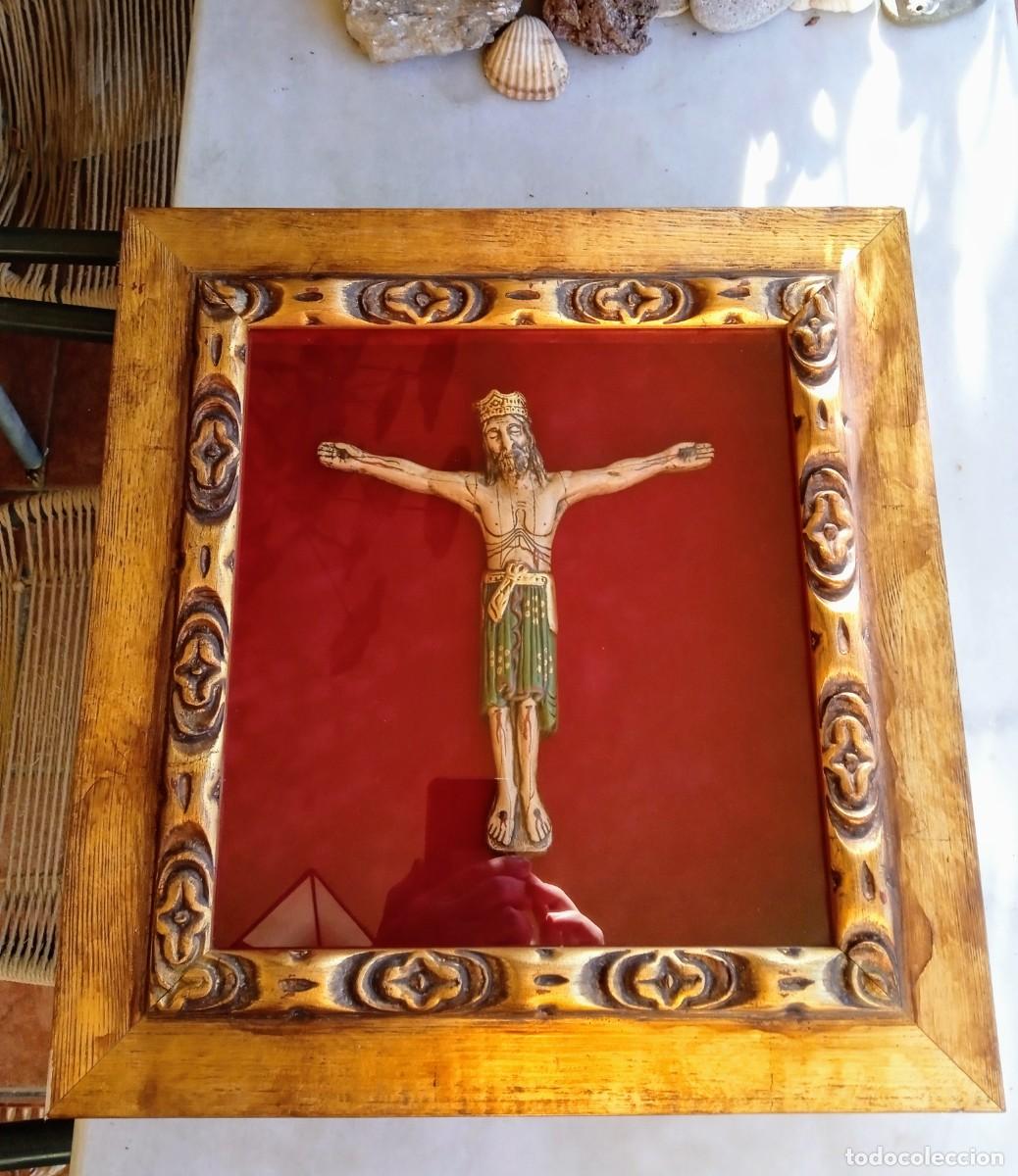 Antig&uuml;edades: Cuadro de Cristo crucificado - Foto 2