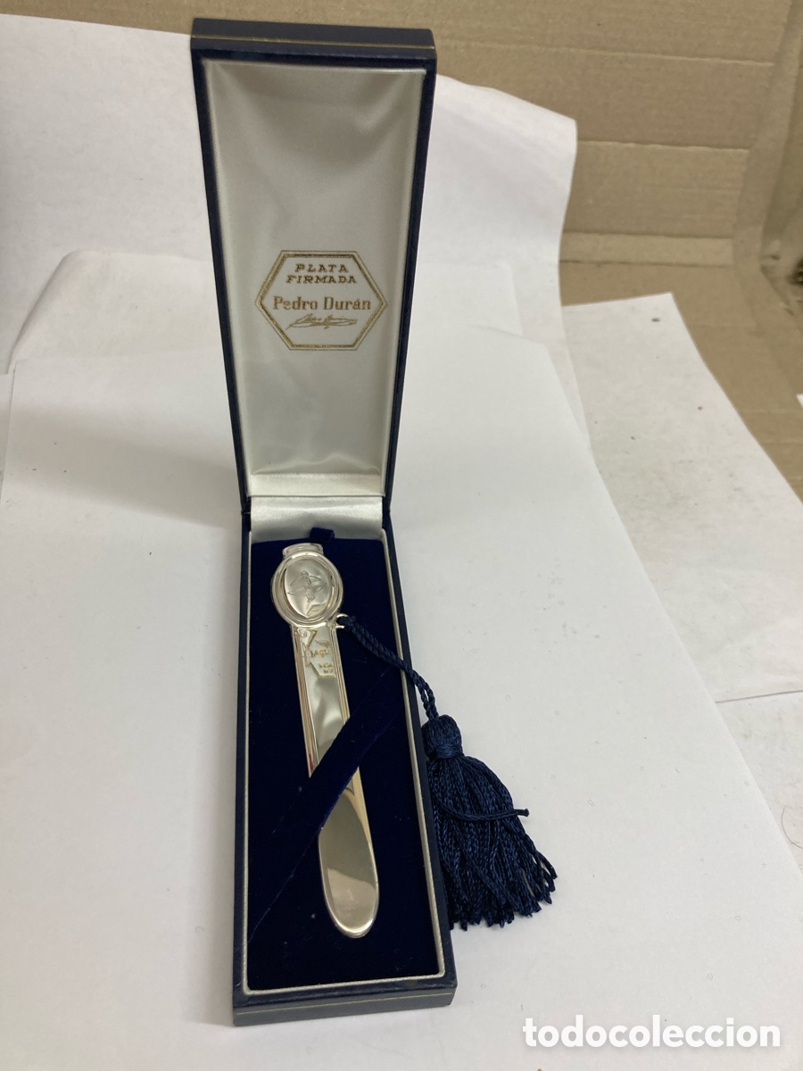 Antig&uuml;edades: Marca p&aacute;ginas de plata Pedro Duran/PV - Foto 1