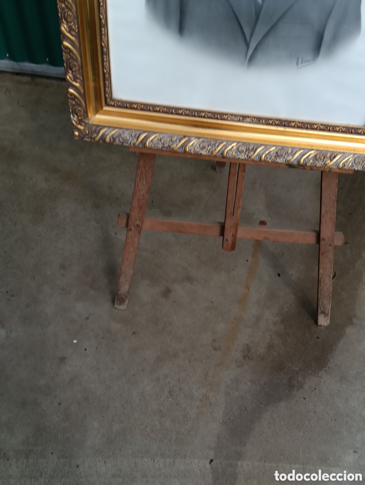 Antig&uuml;edades: Marco Dorado En Madera Con Cristal. - Foto 10