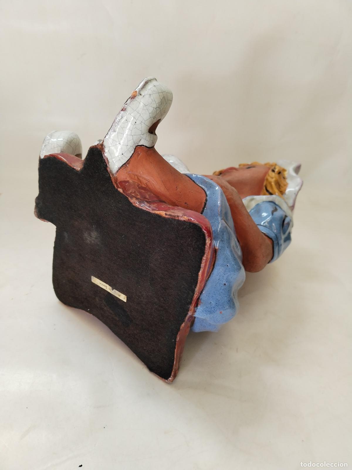 Antig&uuml;edades: ni&ntilde;a con gato en terracota - Foto 7
