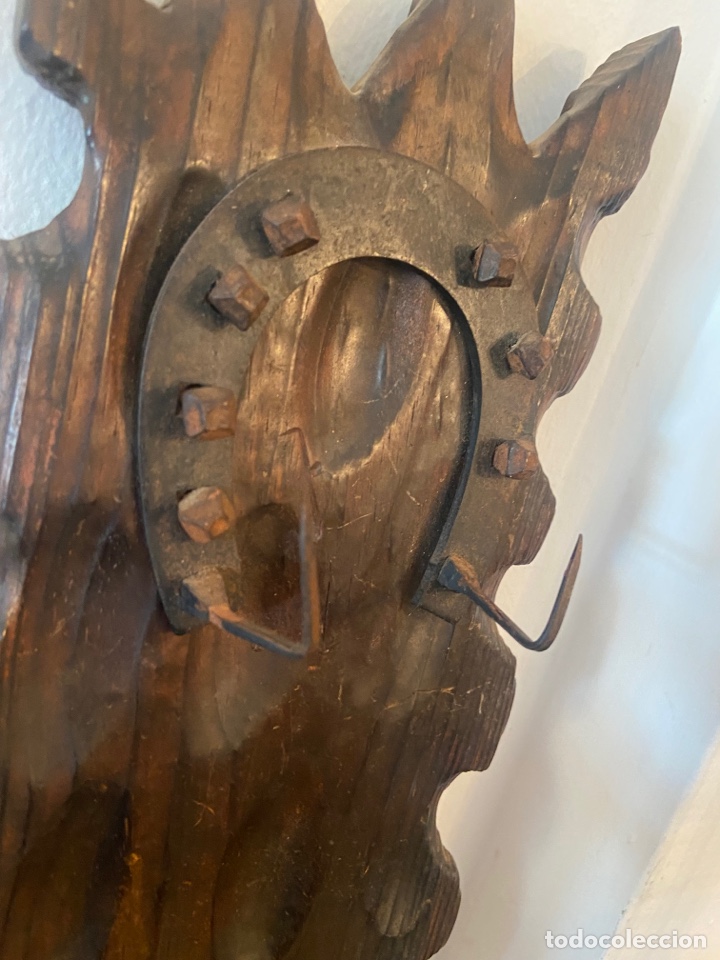 Antig&uuml;edades: Perchero antiguo madera y herradura - Foto 4