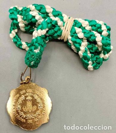 Antig&uuml;edades: VIRGEN DEL ROC&Iacute;O CON CORD&Oacute;N MEDALLA-1411 - Foto 2