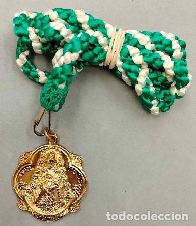 Antig&uuml;edades: VIRGEN DEL ROC&Iacute;O CON CORD&Oacute;N MEDALLA-1411 - Foto 1