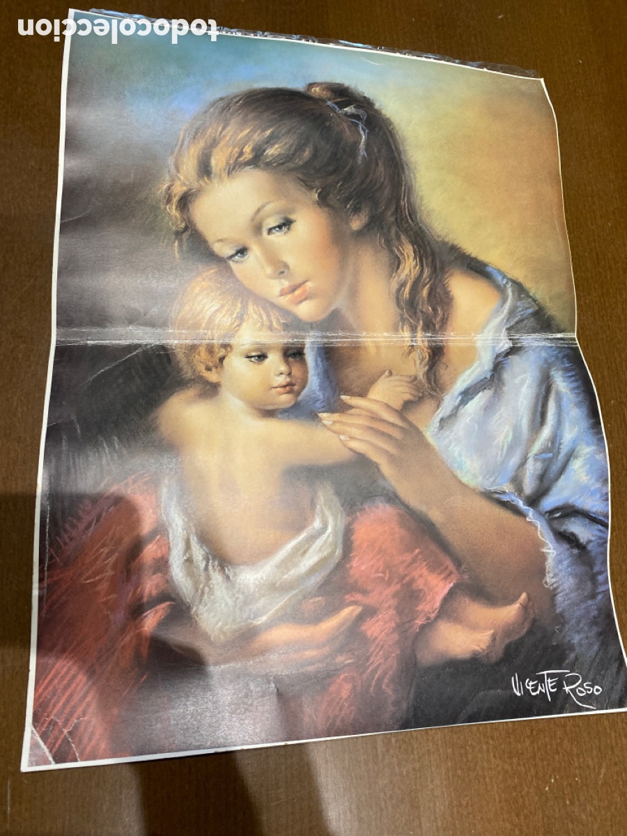 Antig&uuml;edades: L&aacute;mina de la virgen - Foto 2