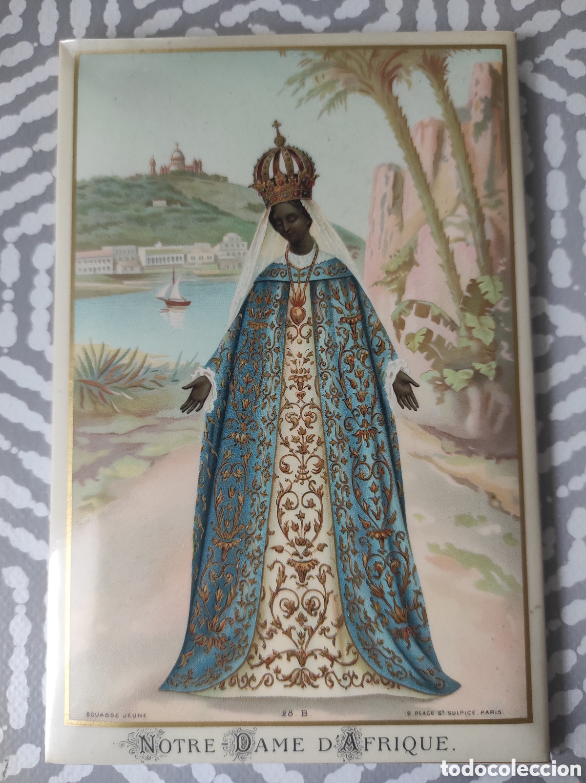 Antig&uuml;edades: Cuadro NOTRE - DAME D AFRIQUE en celuloide - Foto 1