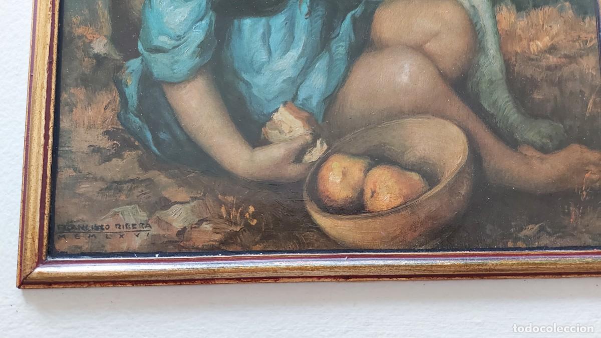 Antig&uuml;edades: CUADRO FRANCISCO RIBERA (NI&Ntilde;A CON PERRO) - Foto 4