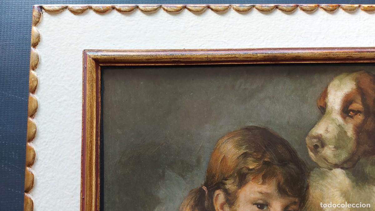 Antig&uuml;edades: CUADRO FRANCISCO RIBERA (NI&Ntilde;A CON PERRO) - Foto 6