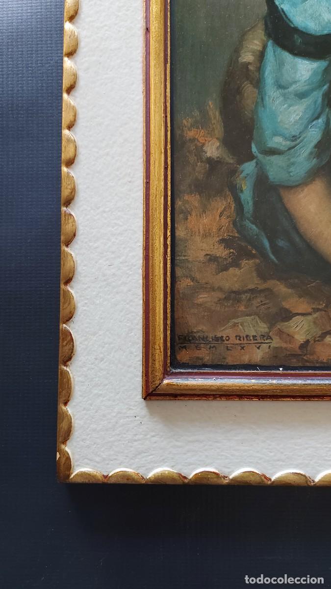 Antig&uuml;edades: CUADRO FRANCISCO RIBERA (NI&Ntilde;A CON PERRO) - Foto 10