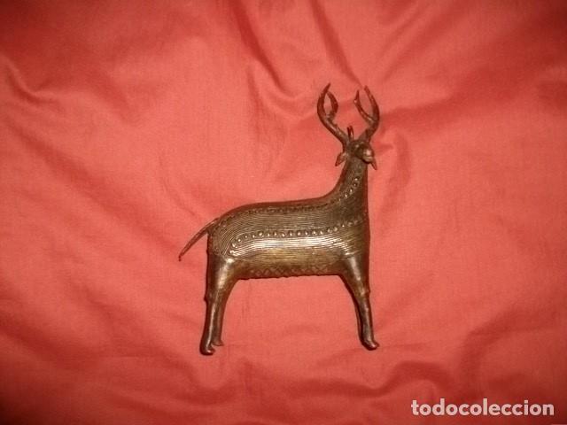 Antig&uuml;edades: PEQUE&Ntilde;O RENO EN BRONCE - Foto 1