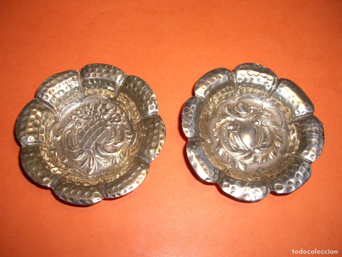 Antig&uuml;edades: PAREJA DE CENICEROS EN PLATA DE LEY - Foto 1