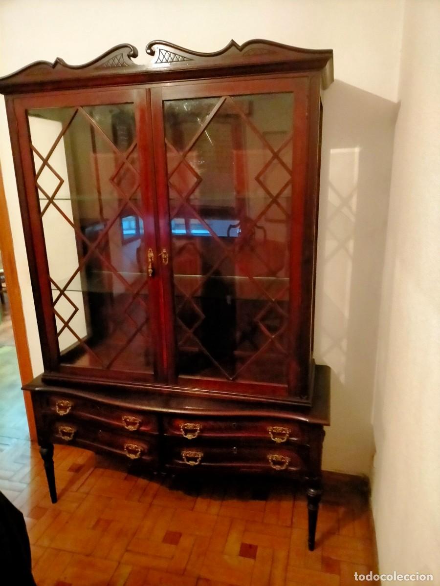 Antig&uuml;edades: VITRINA ANTIGUA MADERA - Foto 3