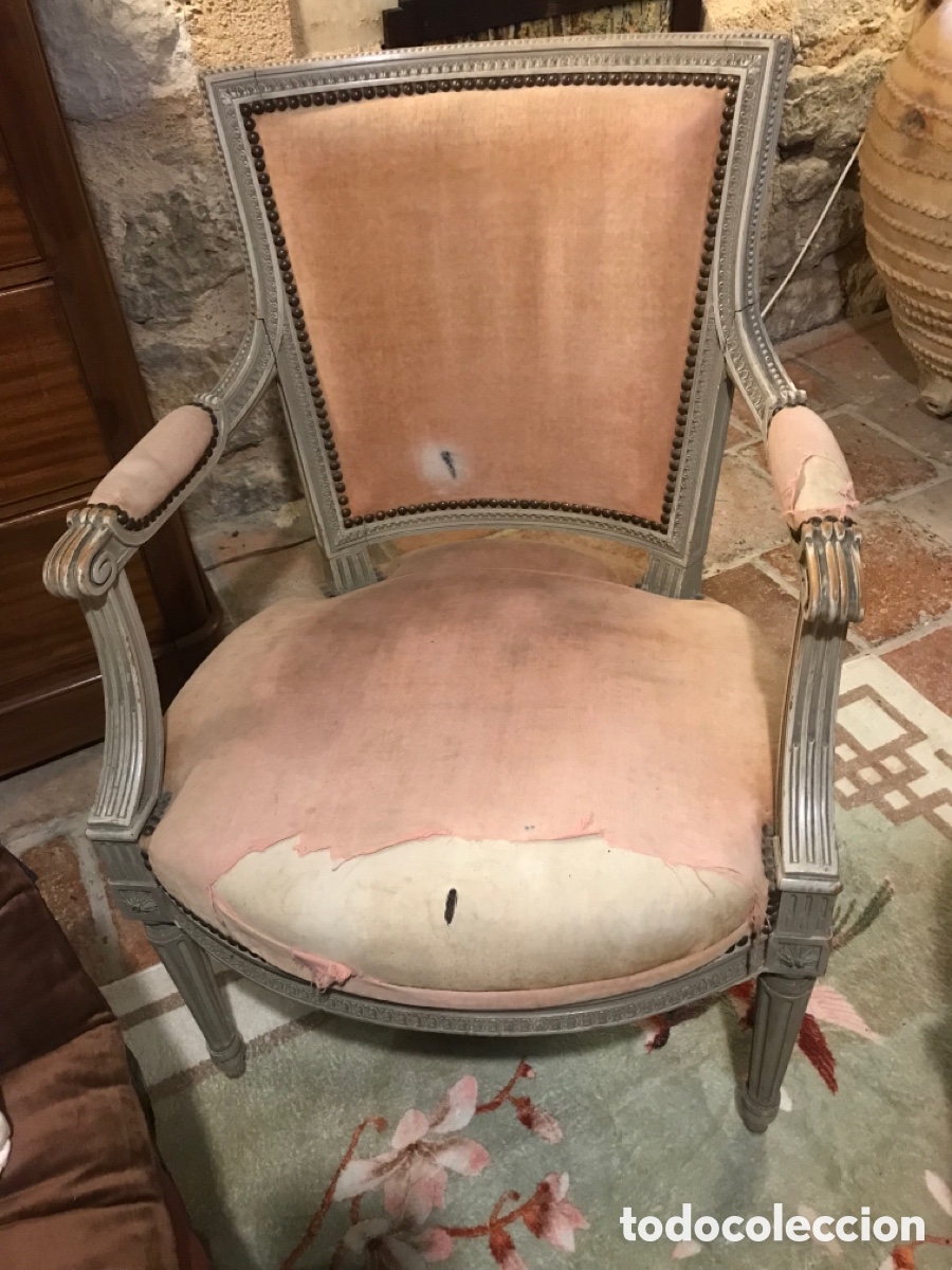 Antig&uuml;edades: Pareja Sillones Luis XVI - Foto 11