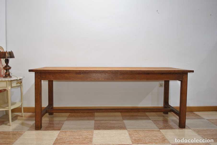 Antig&uuml;edades: MESA R&Uacute;STICA DE ROBLE - Foto 2