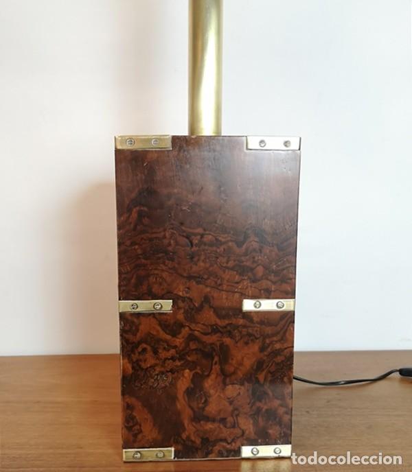 Antig&uuml;edades: L&aacute;mpara de Sobremesa con Base de Madera - Foto 2
