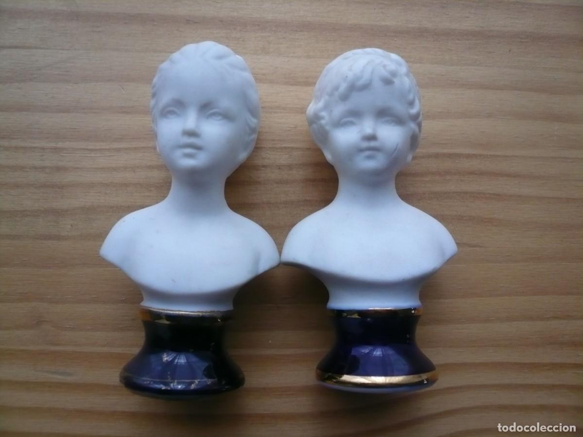 Antig&uuml;edades: PAREJA DE PEQUE&Ntilde;OS BUSTOS DE BISCUIT FRANCIA - Foto 12