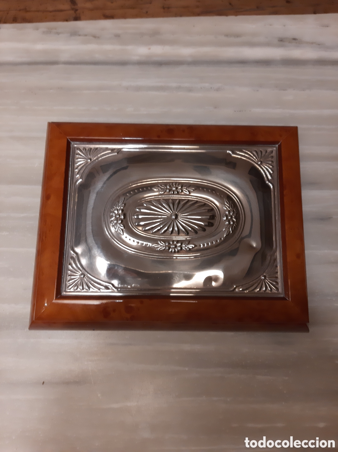 Antig&uuml;edades: Antigua caja de raiz y plata - Foto 5