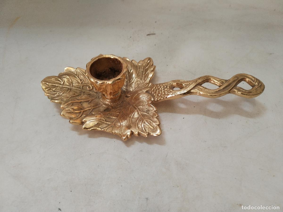 Antig&uuml;edades: palmatoria de bronce - c119 - Foto 3