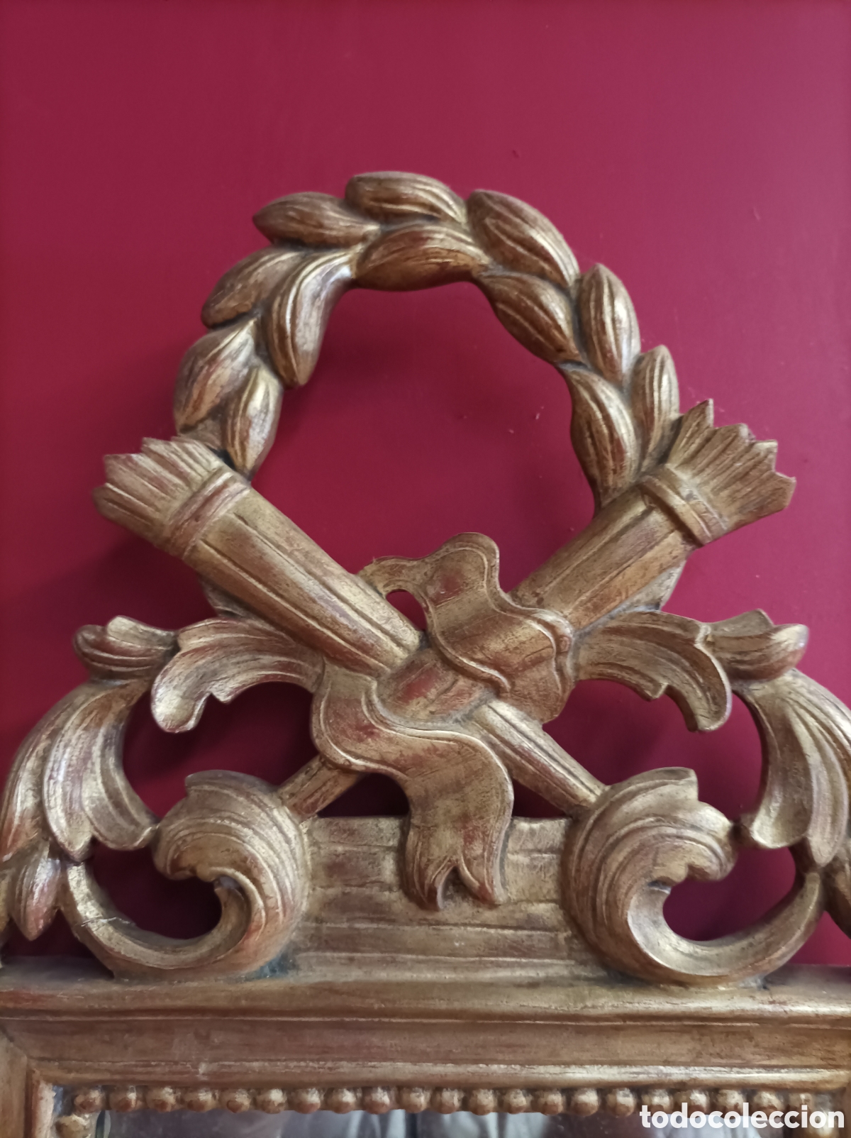 Antig&uuml;edades: Espejito franc&eacute;s en madera maciza - Foto 2