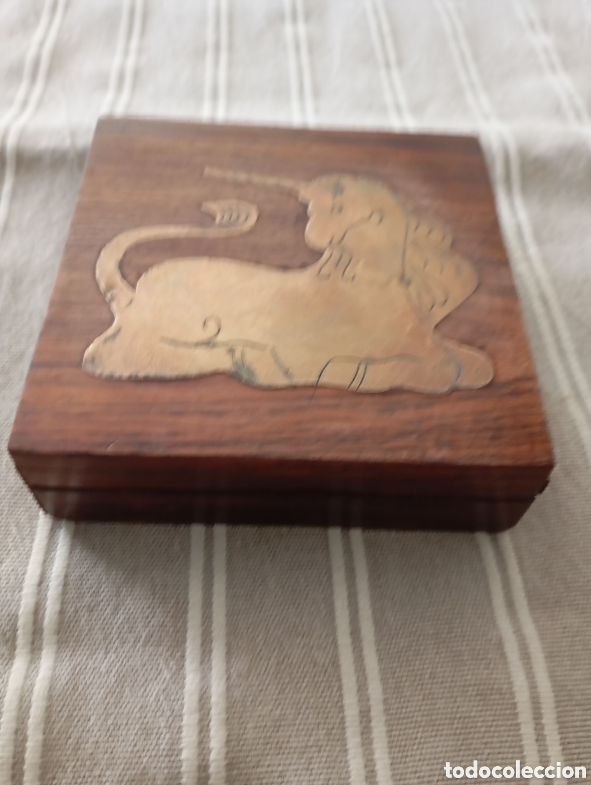 Antig&uuml;edades: Caja madera bronce - Foto 3