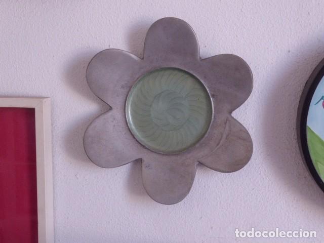 Antig&uuml;edades: Centro de mesa gris y verde - Foto 1