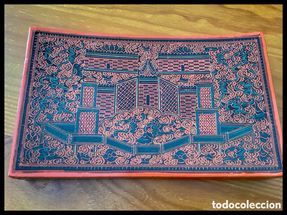 Antig&uuml;edades: Caja de laca birmana. Burmese Lacquerware Box. XIX thc. - Foto 4
