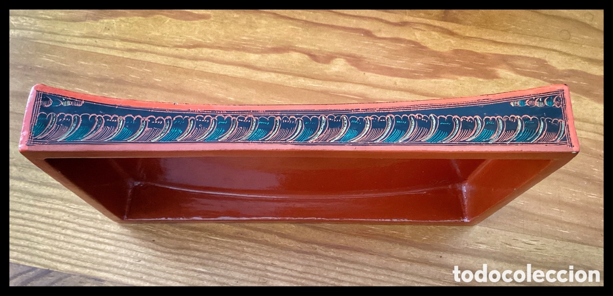 Antig&uuml;edades: Caja de laca birmana. Burmese Lacquerware Box. XIX thc. - Foto 8