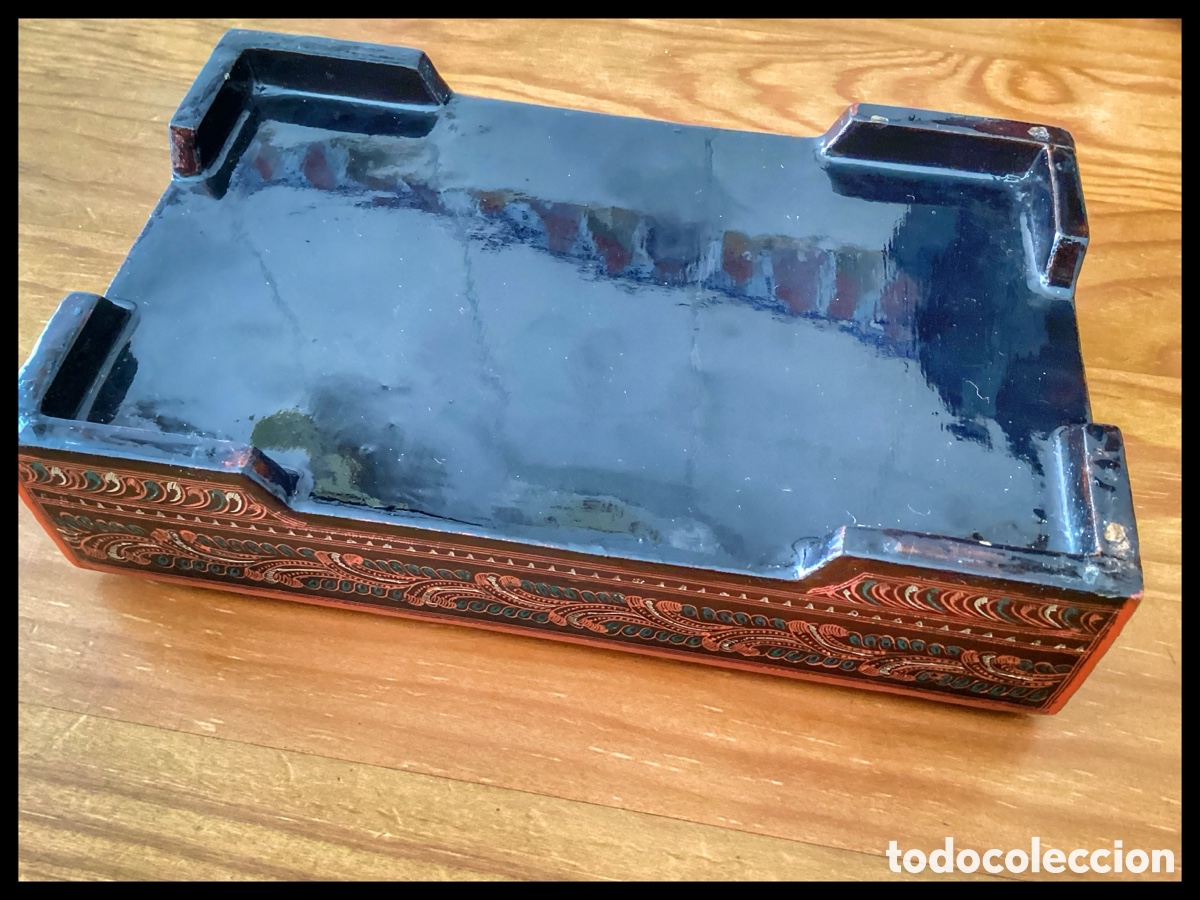 Antig&uuml;edades: Caja de laca birmana. Burmese Lacquerware Box. XIX thc. - Foto 10