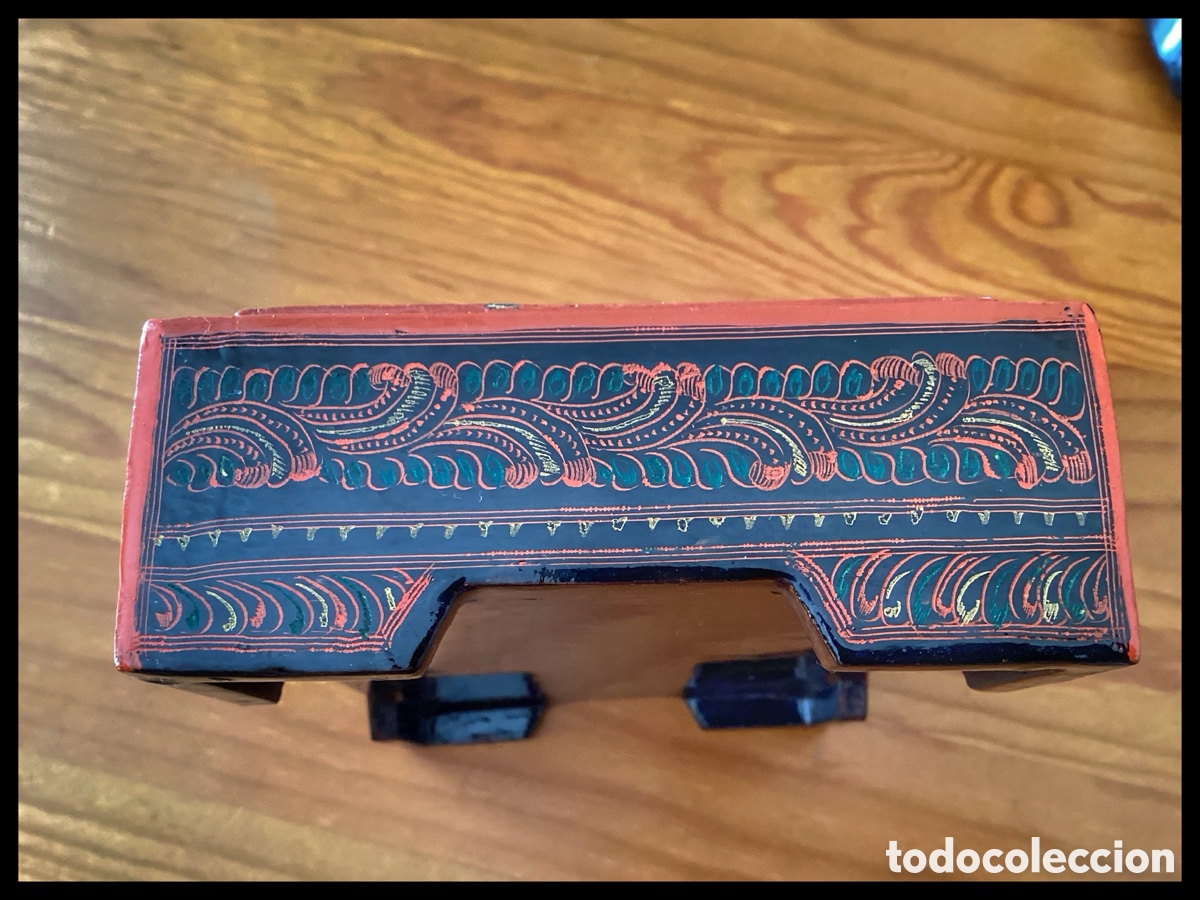 Antig&uuml;edades: Caja de laca birmana. Burmese Lacquerware Box. XIX thc. - Foto 11