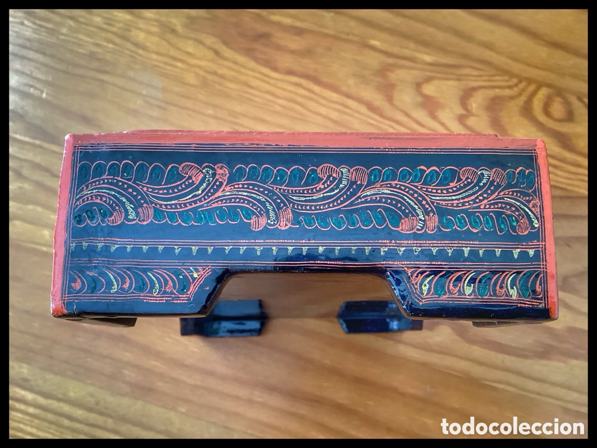 Antig&uuml;edades: Caja de laca birmana. Burmese Lacquerware Box. XIX thc. - Foto 13