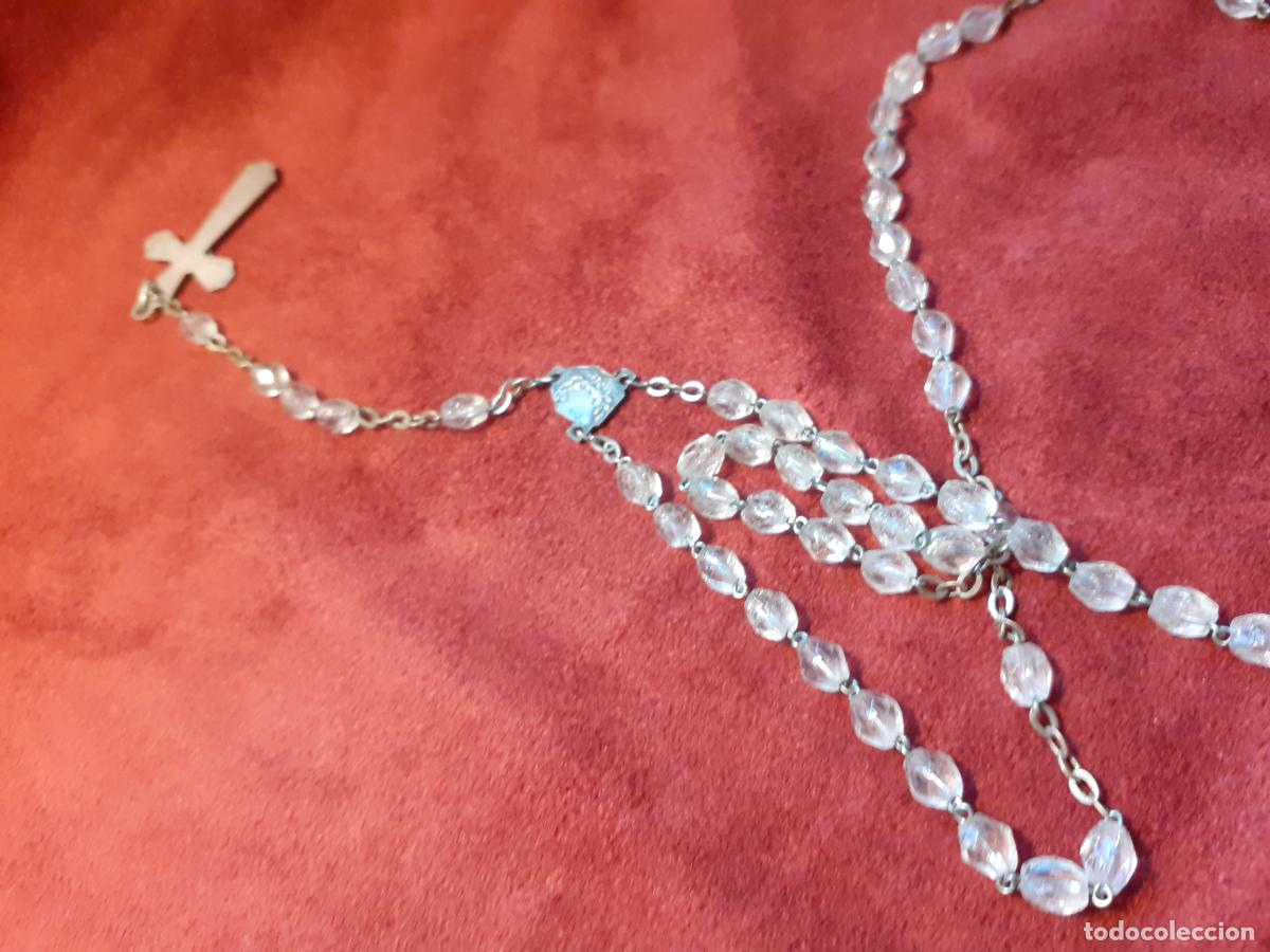 Antig&uuml;edades: Rosario cristal y plata - Foto 2