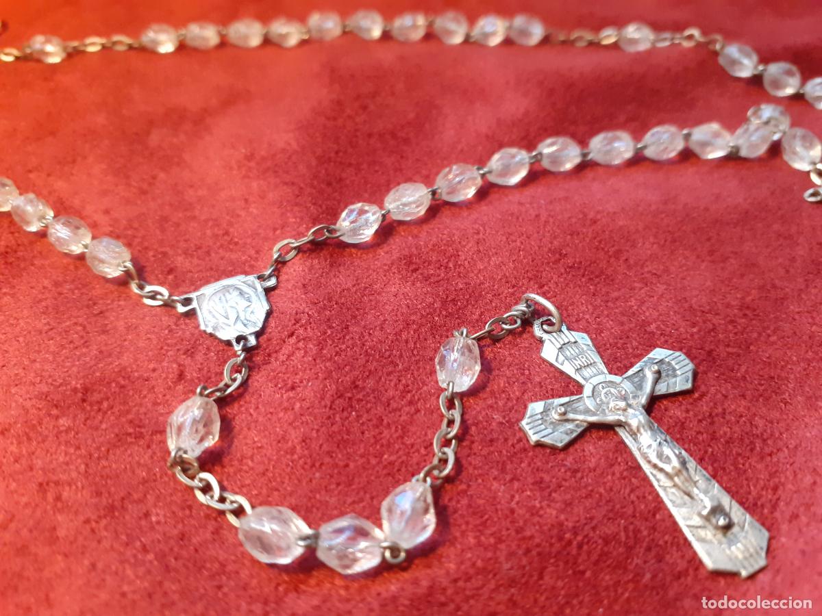 Antig&uuml;edades: Rosario cristal y plata - Foto 3