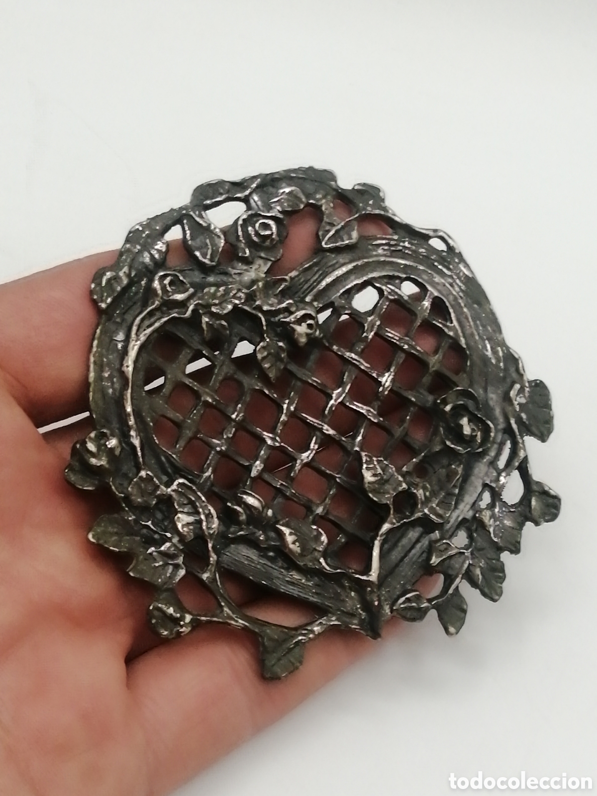 Antig&uuml;edades: Pisapapeles metal plateado - Foto 2