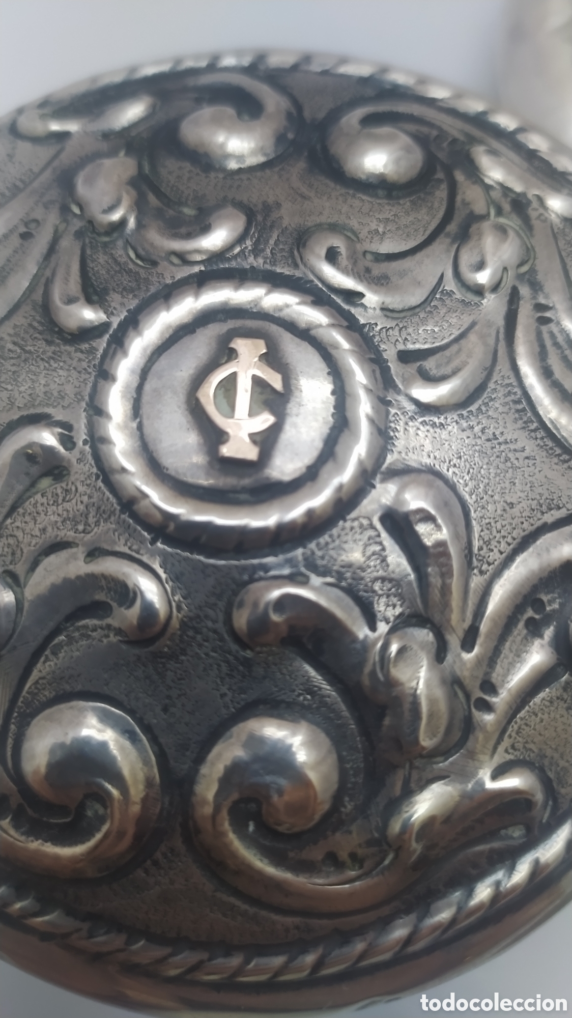 Antig&uuml;edades: Antiguo juego de tocador plata y oro - Foto 8
