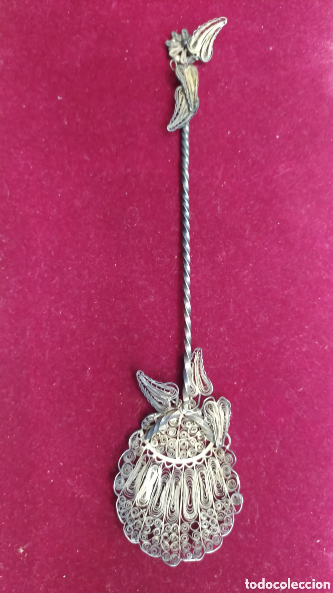 Antig&uuml;edades: Cuchara de plata filigrana - Foto 2